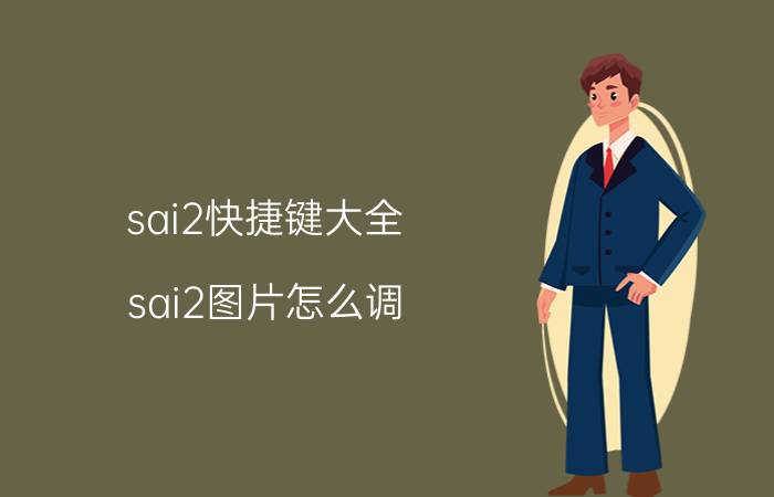 sai2快捷键大全 sai2图片怎么调？